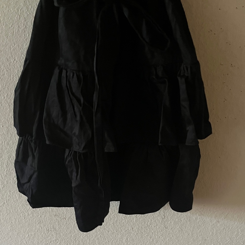 Chic Black Ruffle Mini Dress - Picture 4 of 4